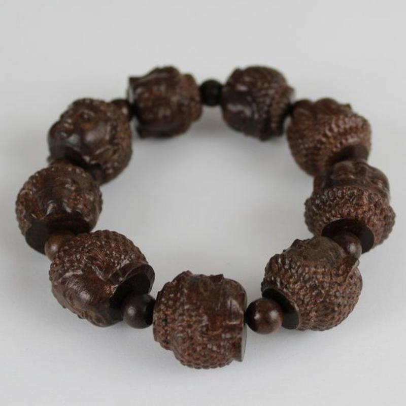 Gautama Boeddha Hoofd Agarhout Houten Armband