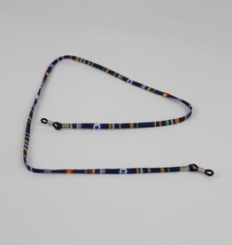 Janshop Brillenkoord hip Ibiza katoen blauw plat