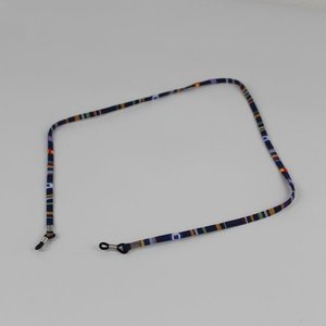 Janshop Brillenkoord hip Ibiza katoen blauw plat