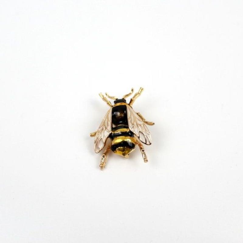 Janshop Bij / Hommel Broche Emaille Zwart