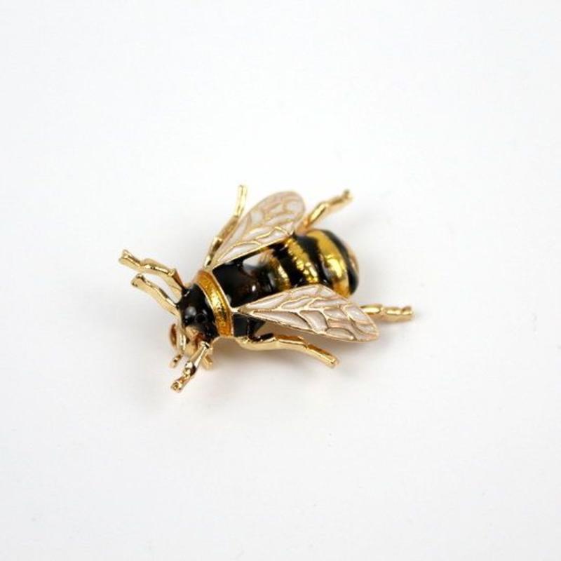 Janshop Bij / Hommel Broche Emaille Zwart