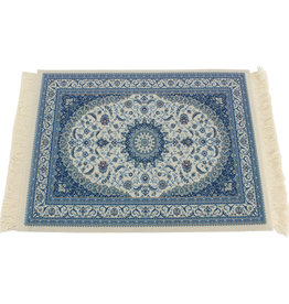 Janshop Horizon Blauw Vintage Muismat Perzisch Tapijt met Kwastjes