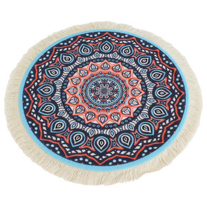 Janshop Paisley Power Ronde Muismat met Kwastjes