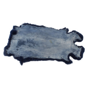 Janshop Konijnenvacht 45 x 32cm marineblauw geverfd