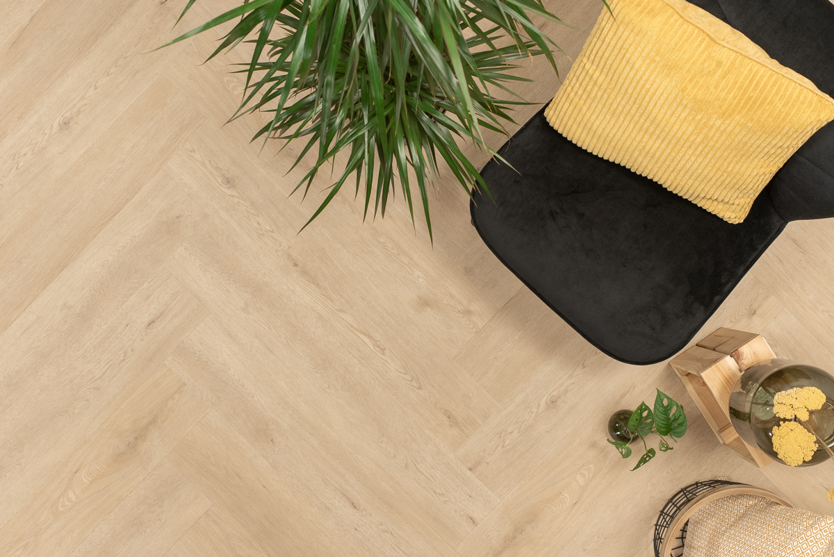 Floer Walvisgraat Gaia Grijsbeige FLR-3527 PVC