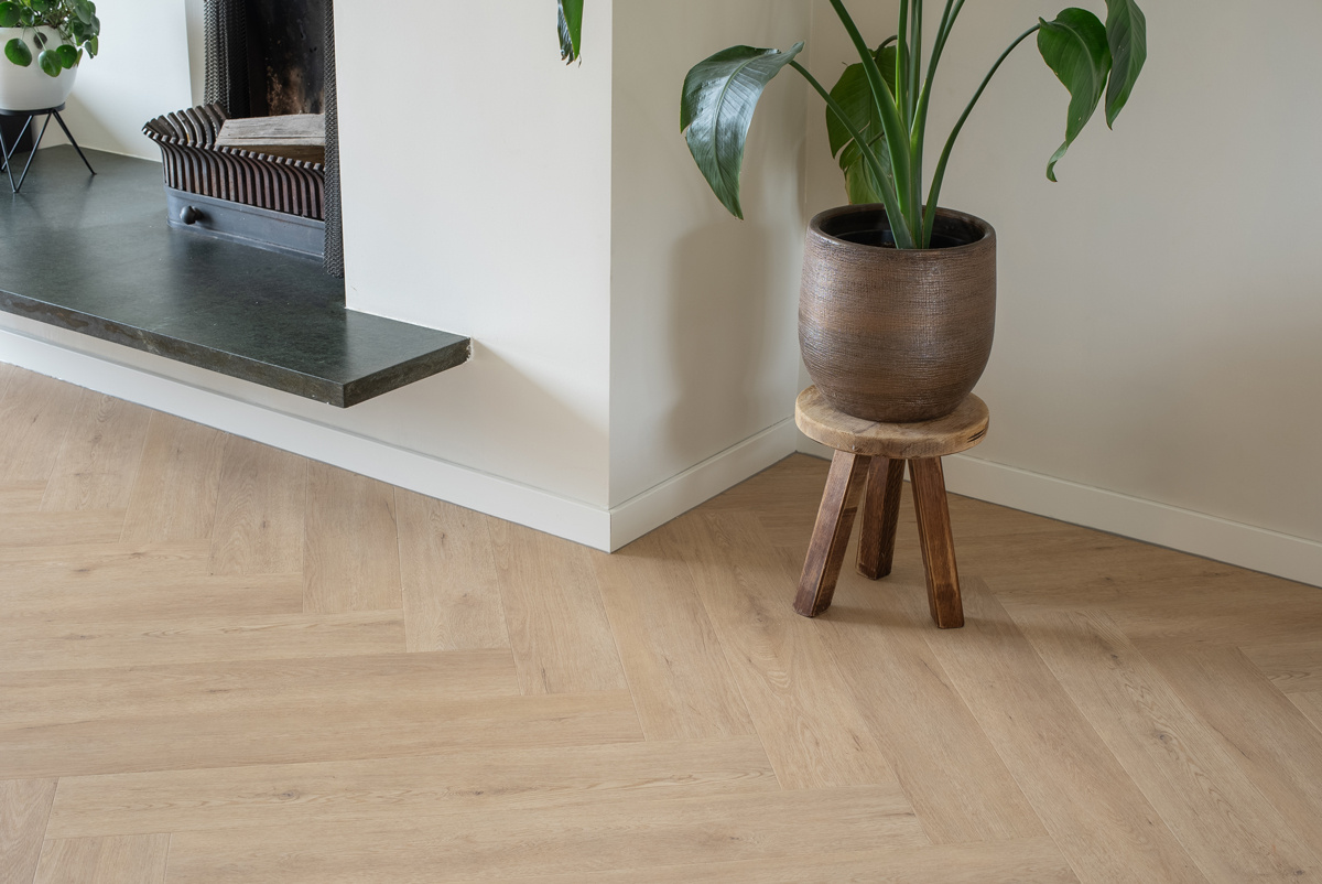 Floer Walvisgraat Gaia Grijsbeige Visgraat PVC Megamat