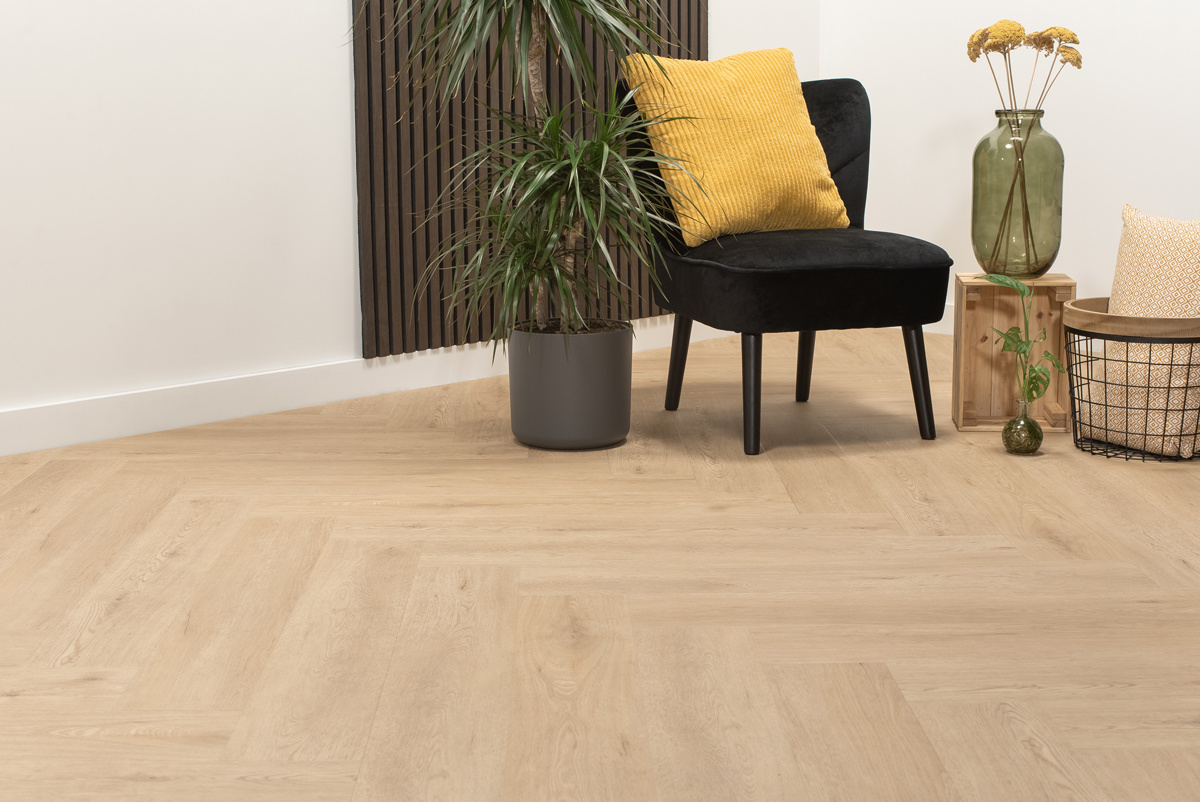 Floer Walvisgraat Gaia Grijsbeige FLR-3527 PVC