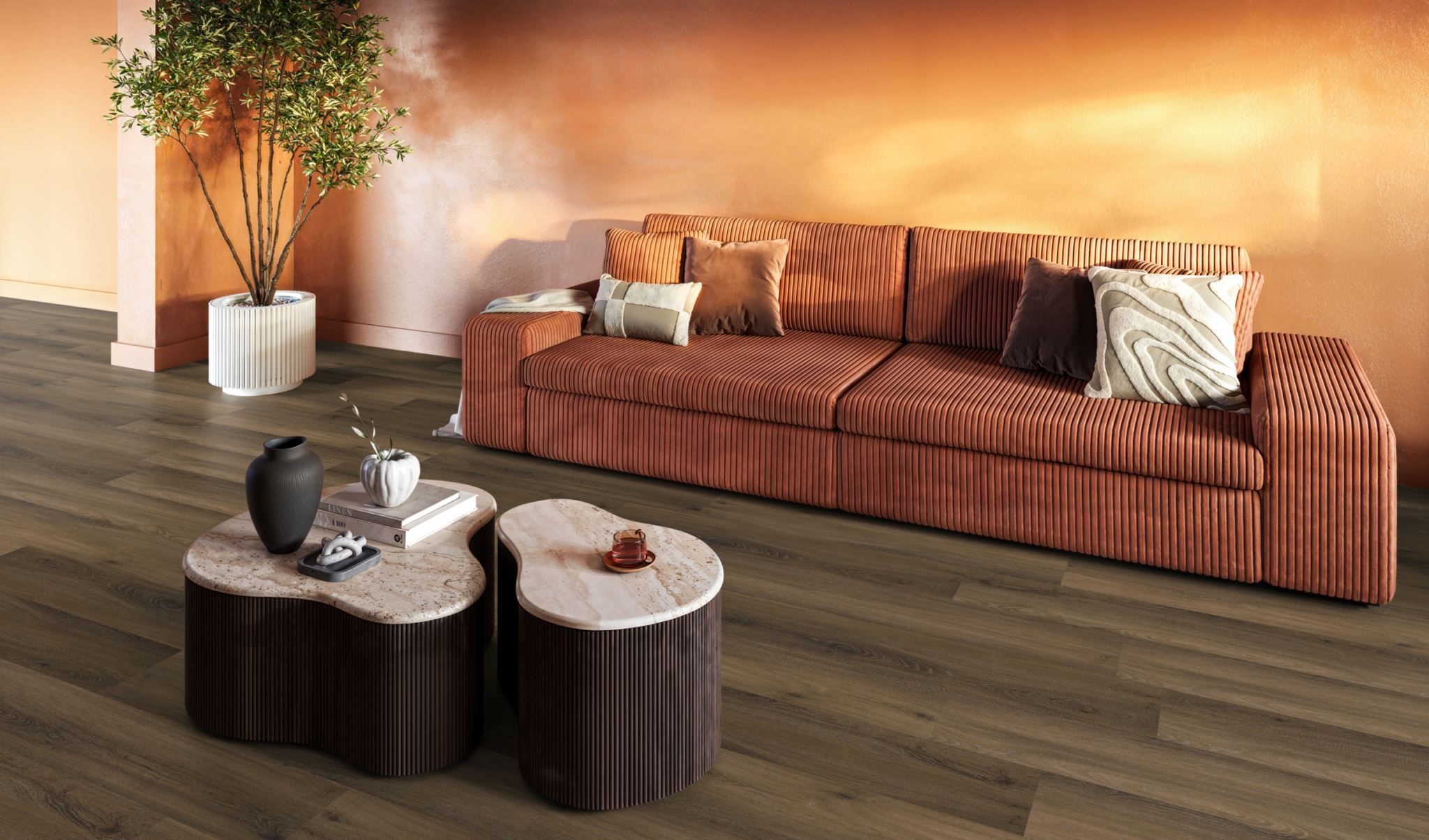 Floorlife Paddington dryback warm brown PVC