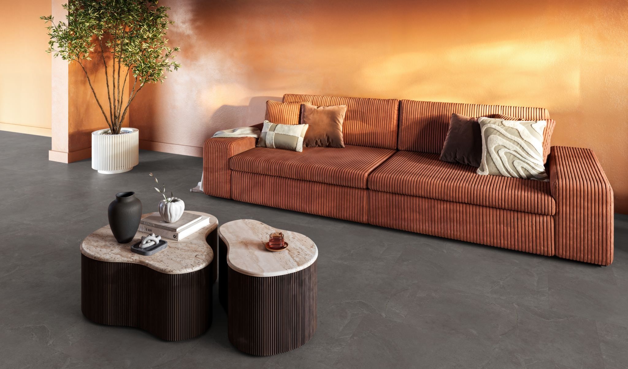 Floorlife Stanmore dryback dark grey PVC