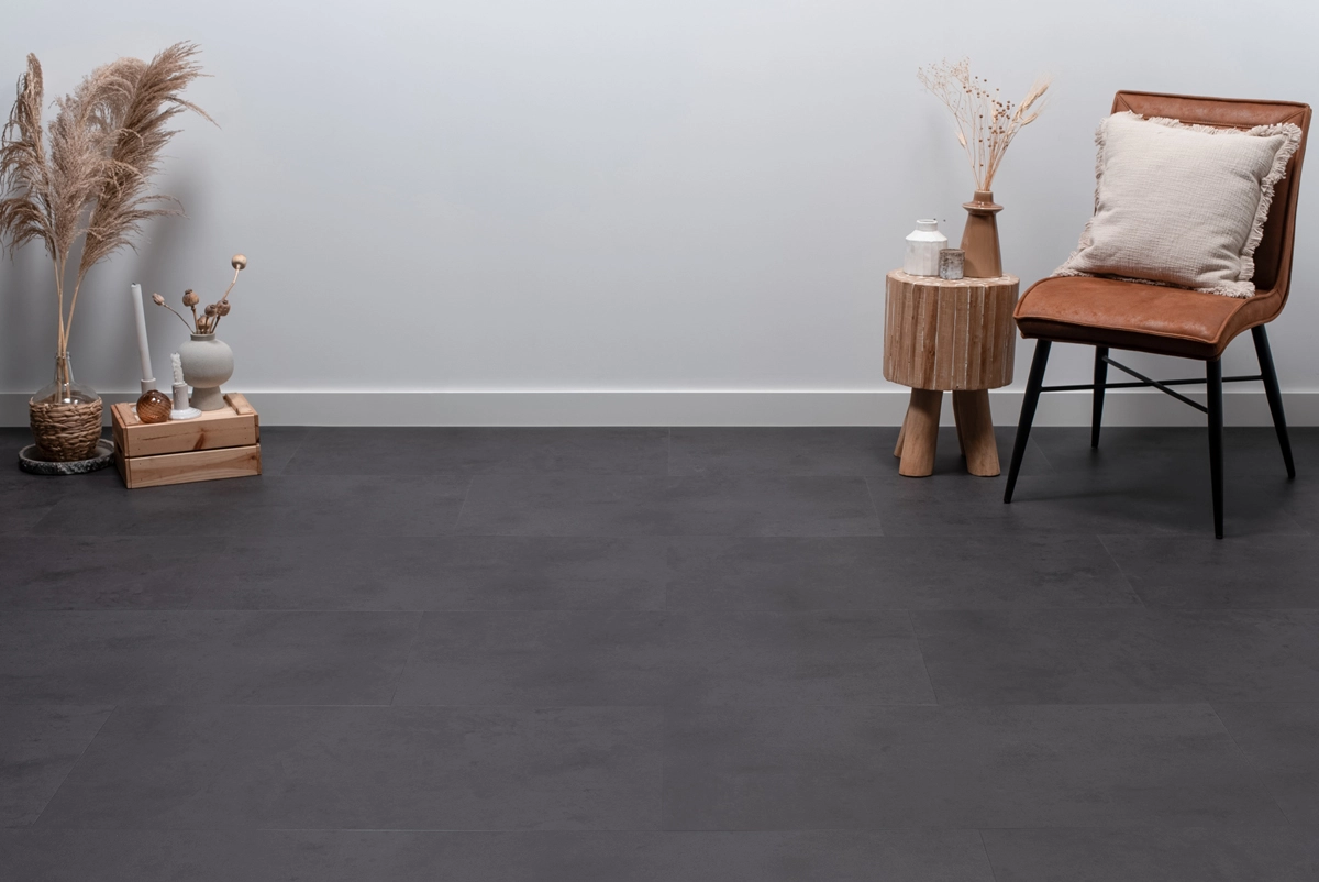 Floer Tegel Betonlook Zwart FLR-3610 PVC