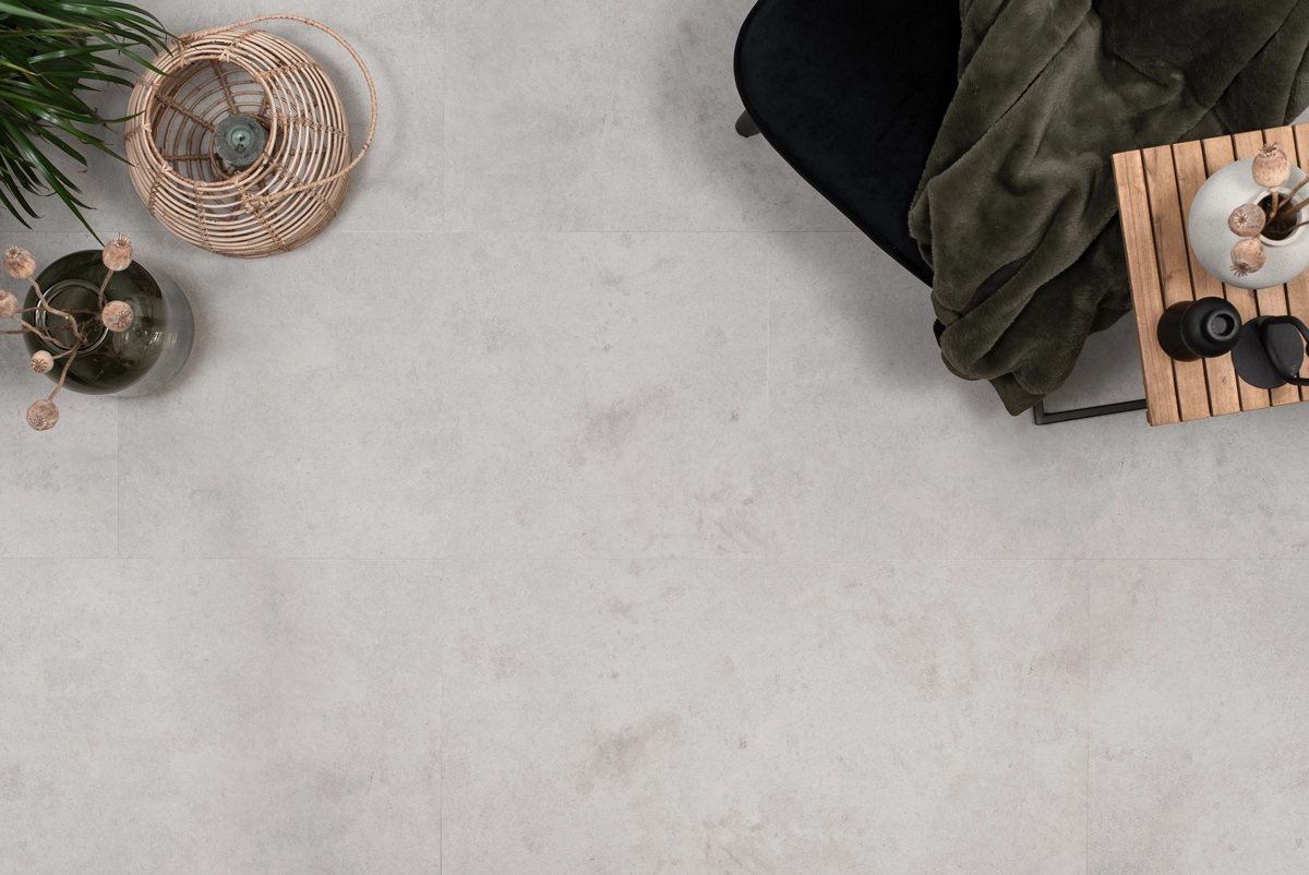 Floer Tegel Betonlook Lichtgrijs FLR-3613 PVC
