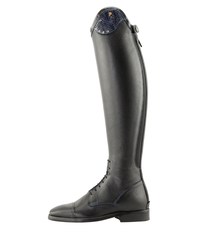 Petrie Boots Petrie  Luca  zwarte of bruine veterlaars met een sierkap in honeycomb