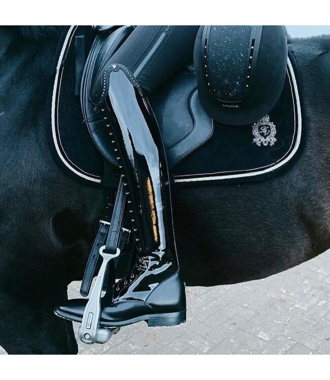 accessoires Stardust 2cm strook op de rand van de schacht met Swarowski stenen (alleen in combinatie met laarzen besteld in CYB, niet beschikbaar in laarzen besteld in standaard serie)