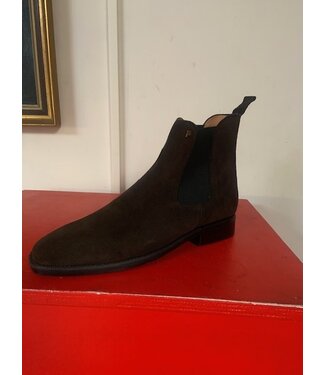 JO133 Petrie Populair brown suede leather ankle boot  UK 4.0