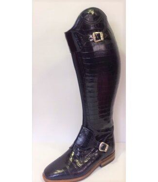 Petrie rijlaarzen P307-3.5 Petrie Polo Rome black croco print UK 3.5 45-38.5-35 made to measure