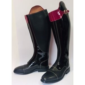 Petrie Polo Boots 25% discount P396-5.0 Petrie Superior black calf leather with patent leather shaft + accessories 5.0 44-44-39.5 custom made