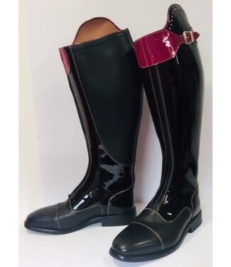 Van Huet Rijlaarzen P396-5.0 Petrie Superior black calf leather with patent leather shaft + accessories 5.0 44-44-39.5 custom made