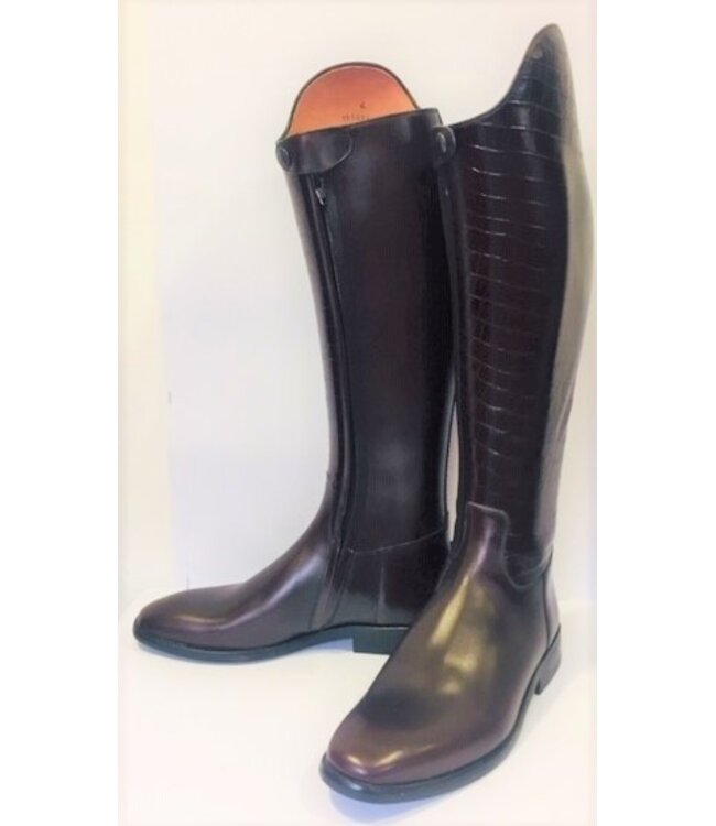 Petrie Dressage Boots 25% Discount D521-8.0 Petrie Sublime dressage brown calf leather and brown crocoleather shaft 8.0 45-37 custom made