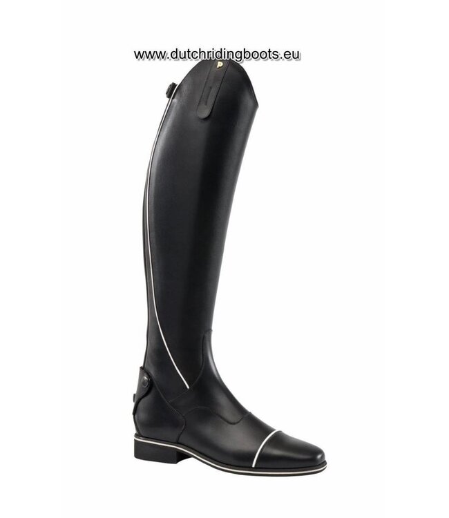 Petrie Zipper Boots (at the back) 25% discount Z603-5.0  Petrie Sportive in black calf leather with white contrast stitching in size 5.0 47-35 XHE