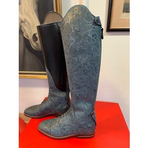 Petrie Jumping Boots (laced) 25% discount J004-7.0  Petrie Coventry grey fantasie  calf leather, UK  7.0  49-35.5-35