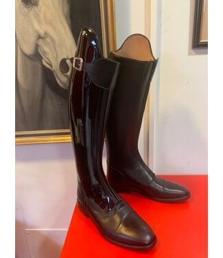 Van Huet Rijlaarzen P012-6.5 Petrie Superior black + patent leather shaft UK 6.5 44-36-33.5