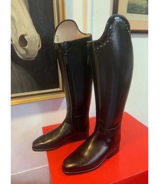 Van Huet Rijlaarzen D023-5.0 Petrie Anky Elegance in black calf leather+ Swarowski UK size 5.0 43-38.5-37.5