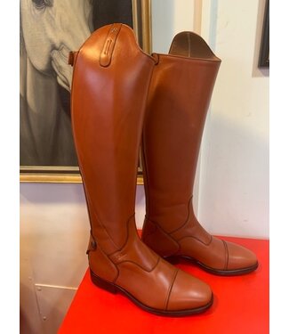 Van Huet Rijlaarzen Z008-7.0 Petrie Sportive in cognac calf leather UK size 7.0 L37-R38 -35