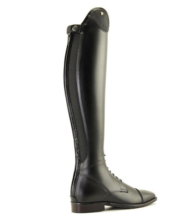 J009-5.0 Petrie Riva black Laced Ridingboot with and top-cuff "stardust"  size 38 48-35 L