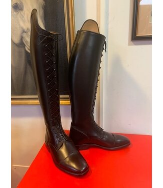 Z010-6.0  Petrie Milaan rijglaars met vetersluiting zwart UK size 6.0 49-38-34