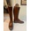 Petrie Boots D014-7.0   Petrie Florence laced ridingboot with a zipper cognac calf leather UK 7.0 43-38.5-37.5