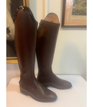 Van Huet Rijlaarzen J013-6.5 Petrie Coventry brown cow + stroke UK size 6.5 44-38