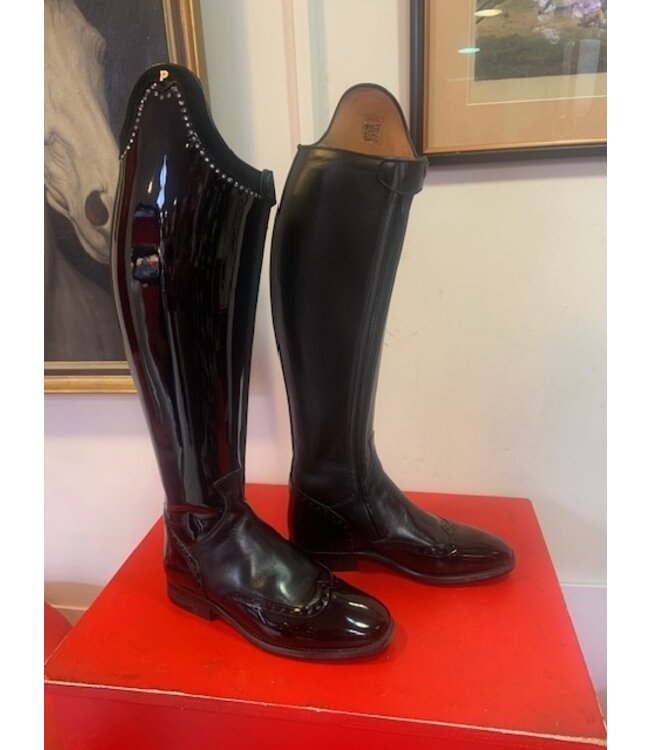 Petrie Dressage Boots 25% Discount D301-6.0 Petrie Significant Dressage in black calf leather + tiara double  stroke 6.0 47-40