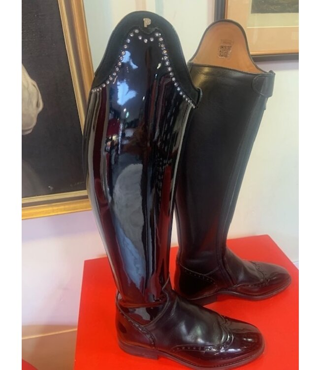D301-6.0 Petrie Significant Dressage in black calf leather + tiara double  stroke 6.0 47-40