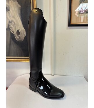 Z710-6.0  Petrie Dublin black calf leather with black patent shoe UK 6.0 47-34-32