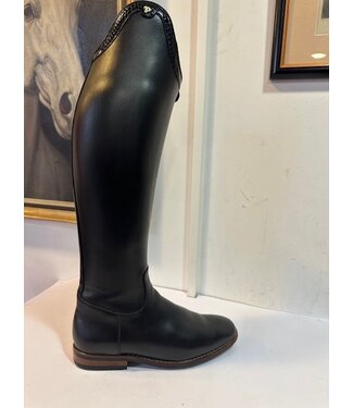 Van Huet Rijlaarzen D708-6.0 Petrie Sublime Dressage in black calf leather with stroke UK 6.0 45-37.5-34