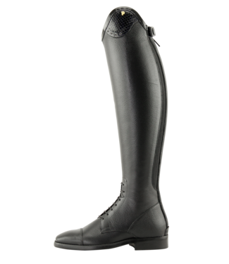 Van Huet Rijlaarzen  J738-39  Petrie Luca black Laced Ridingboot with and top-cuff honeycomb 39-44-37