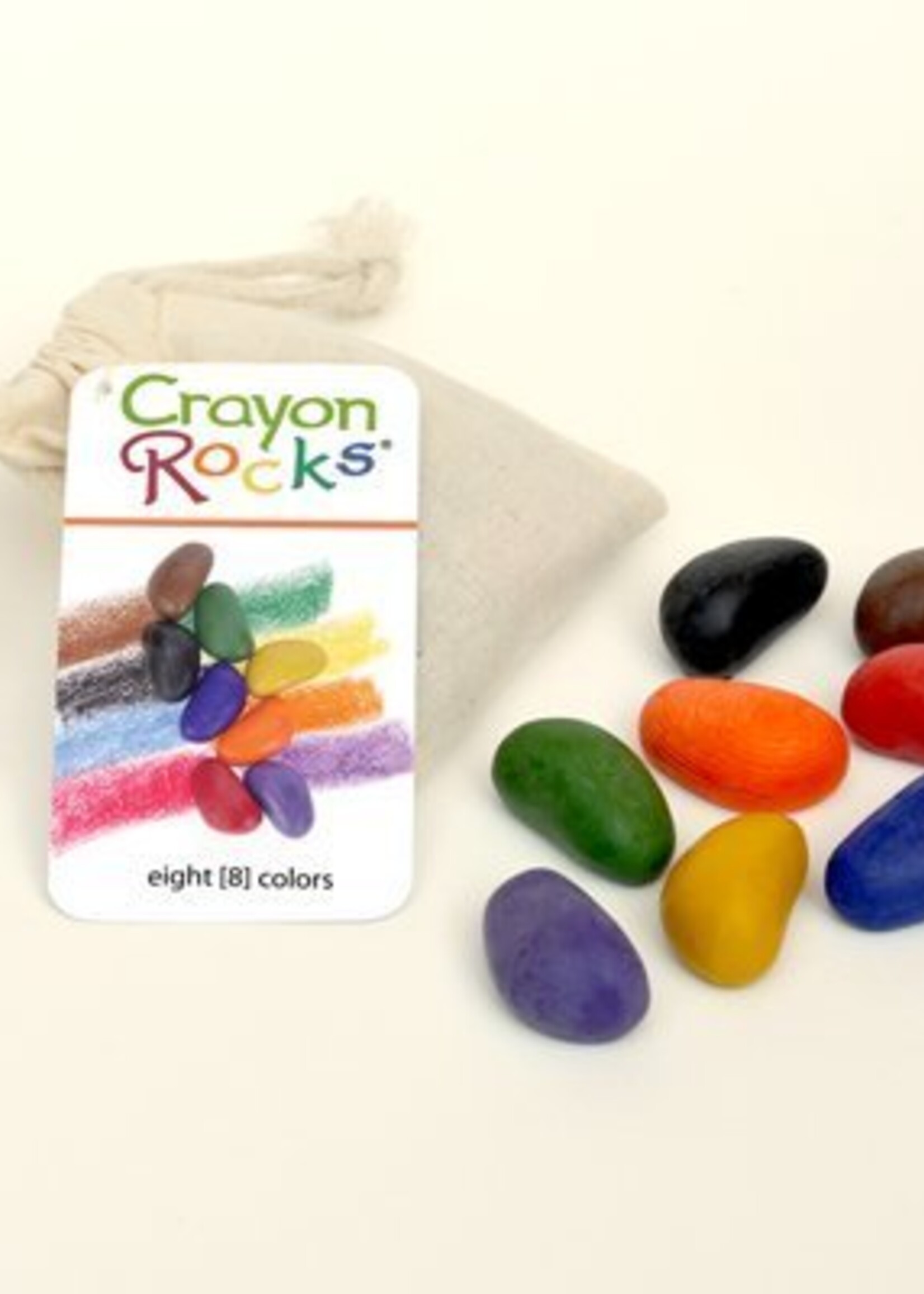 CrayonRocks Crayon rocks Soja waskrijtjes 8 stuks in basic eccru zakje