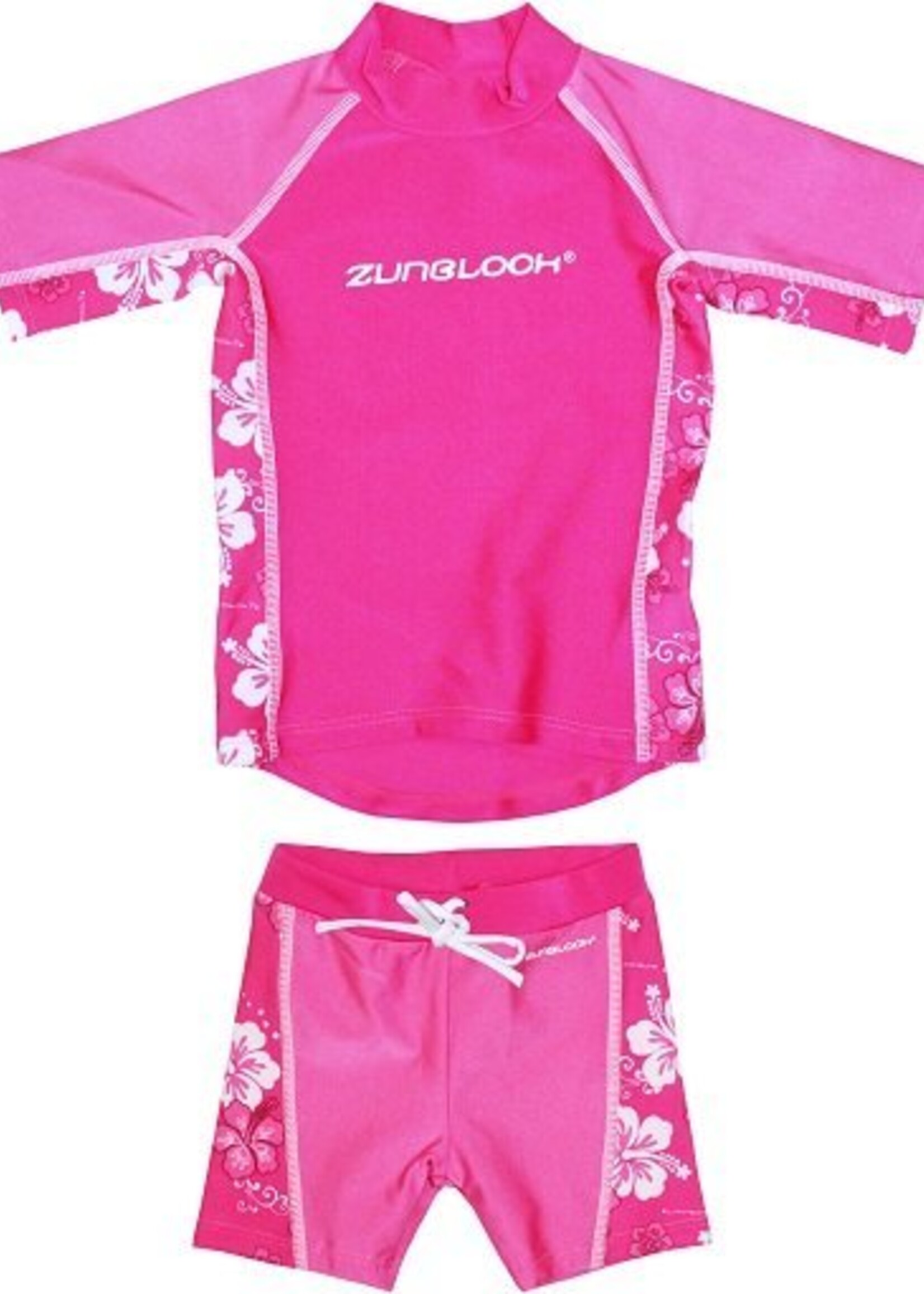 Zunblock Suntop & short hibiscus, roze UPF 50+