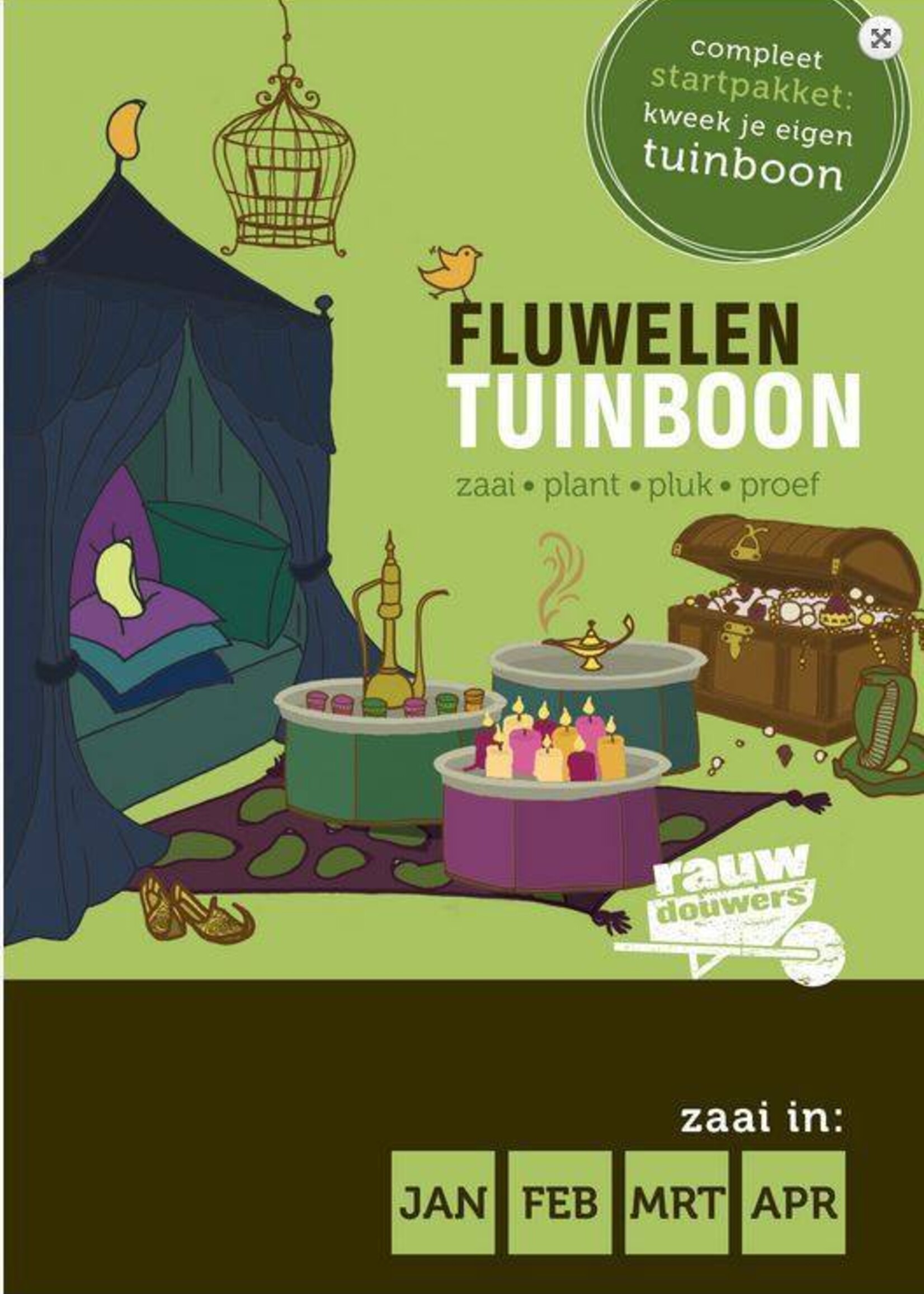 Rauwdouwers Startpakket Moestuinieren- Fluwelen tuinboon