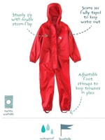 Waterproof overall, regenoverall - rood KDV & BSO