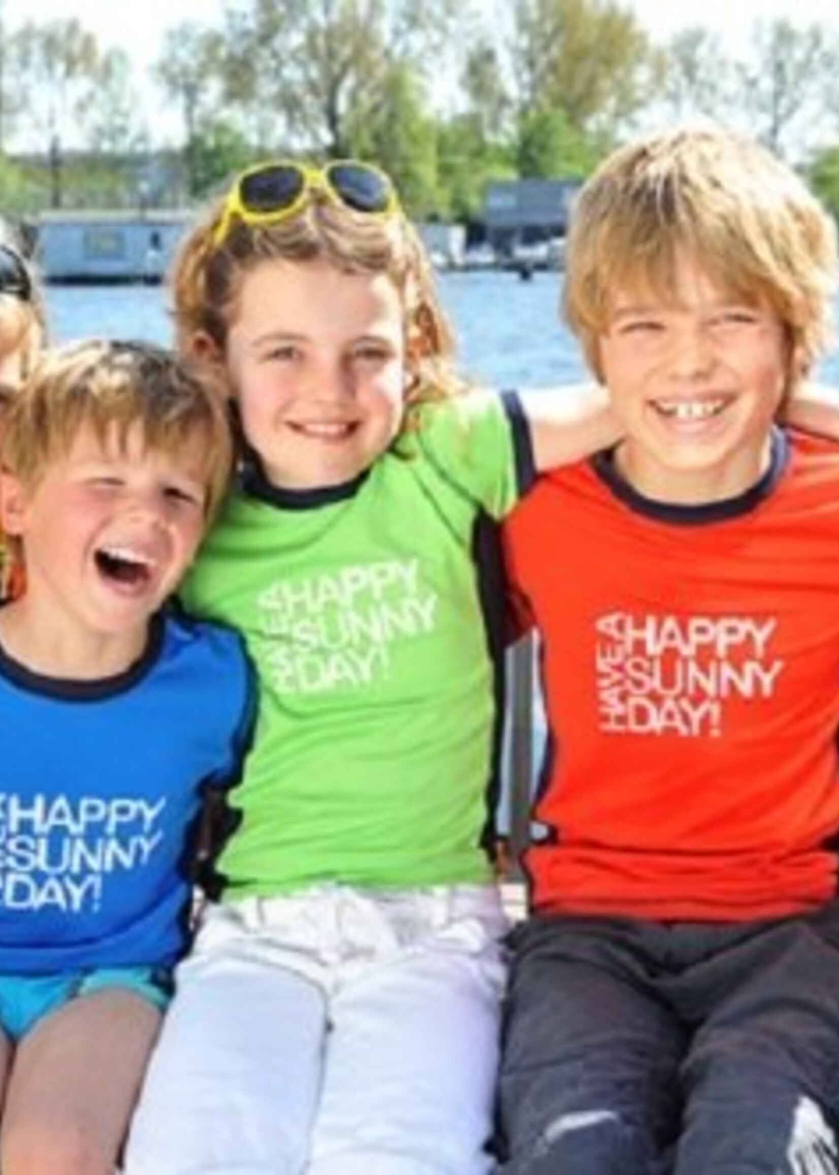 HappySunnyDays Uv-T-shirt korte mouwen, lime groen Hawaii