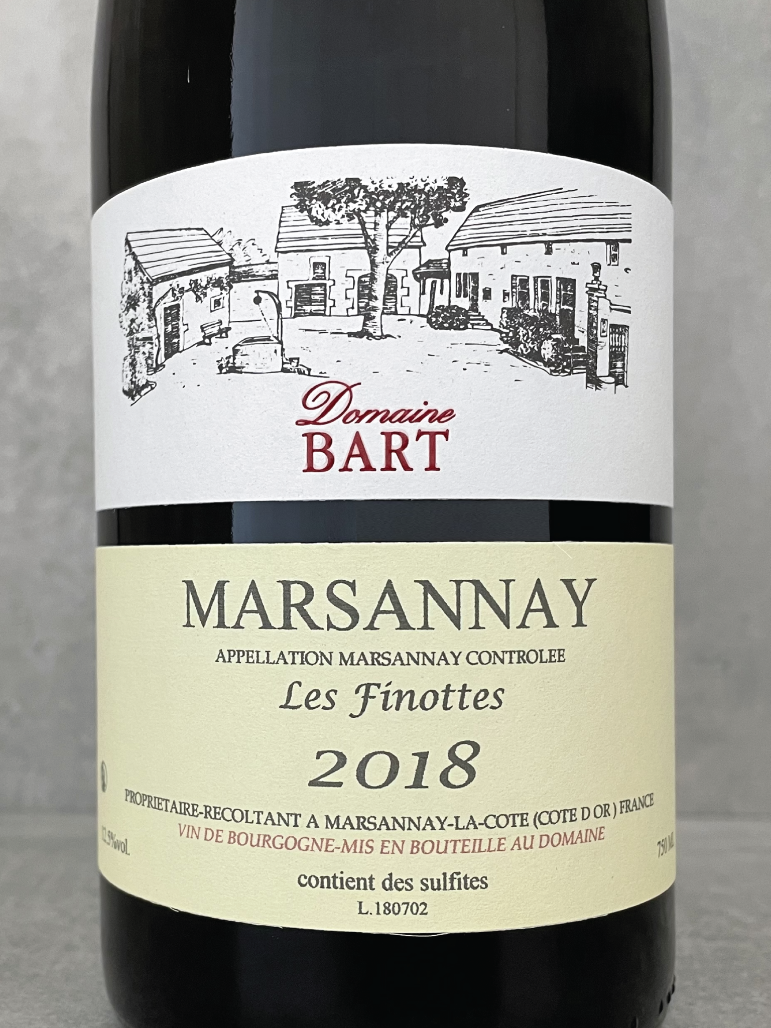 Tilskud Calibre Grusom Domaine Bart Marsannay Les Finottes 2017 - Le Vineur