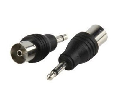 Jack 3,5mm verloopplug naar coax female