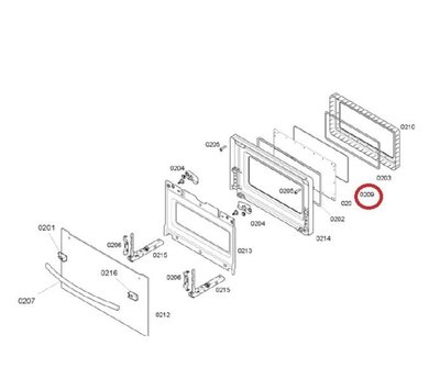 Bosch binnenruit van magnetron 00441202