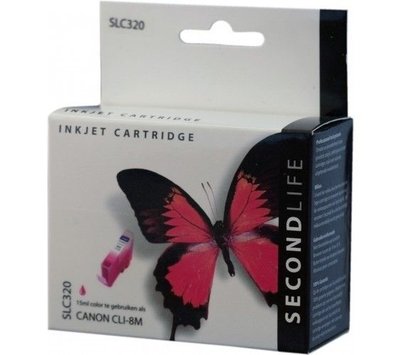 SecondLife inktcartridge voor Canon CLI8M rood