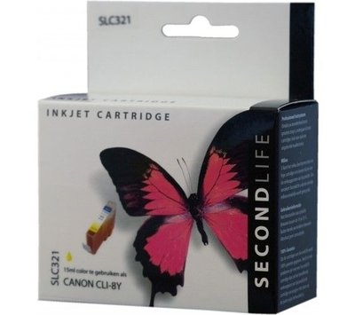 SecondLife inktcartridge voor Canon CLI8Y geel