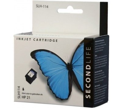 SecondLife inktcartridge voor  HP21 XL zwart