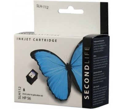 SecondLife inktcartridge  voor HP56 XL zwart