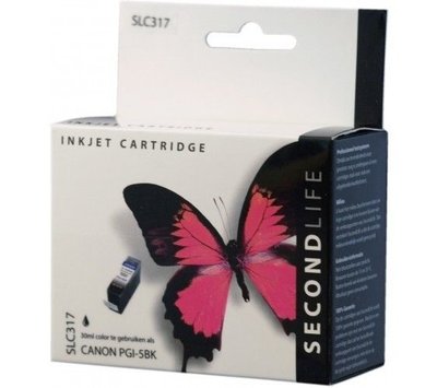 SecondLife inktcartridge voor Canon PGI5BK zwart