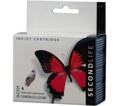 SecondLife inktcartridge voor Canon CLI-521BK Zwart